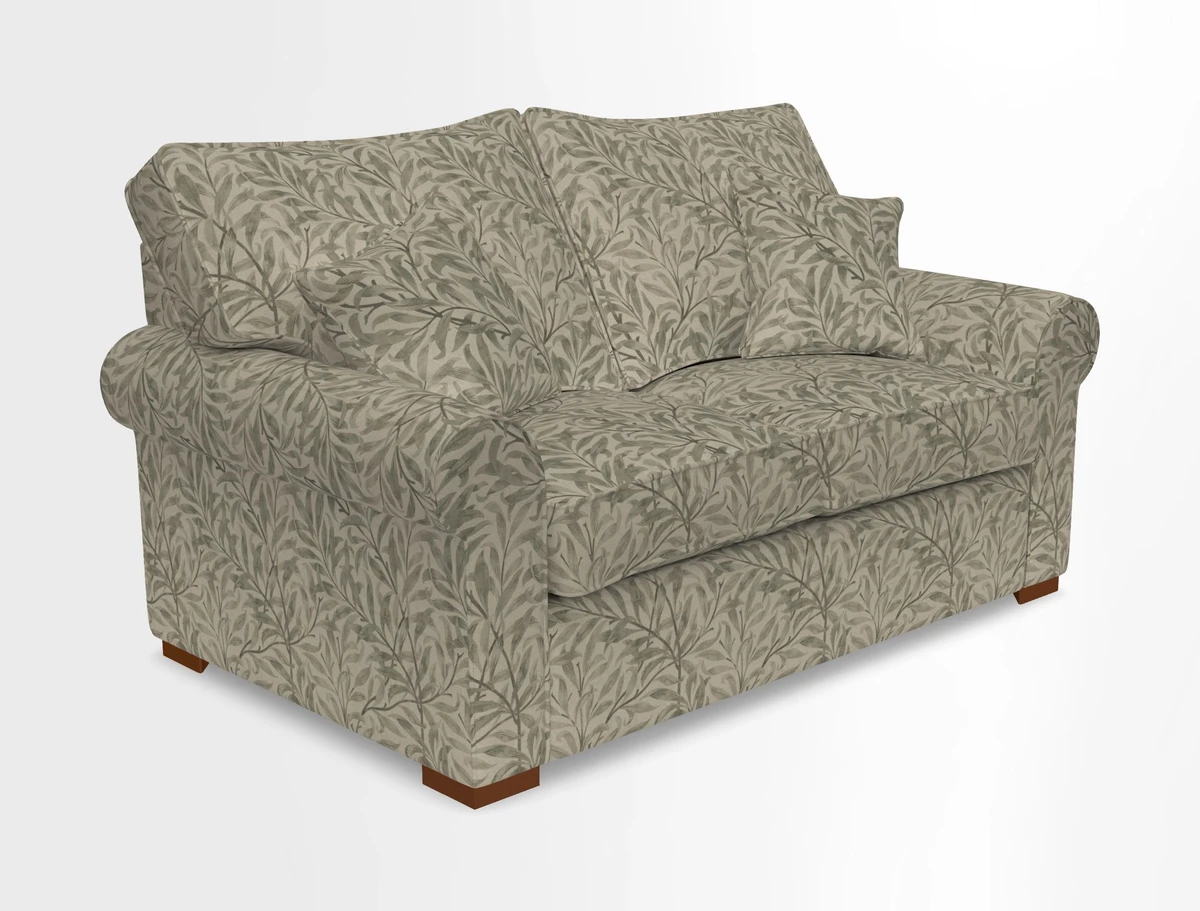 Upperton 3 Seater Loose Cover Sofa in Floral Linen Even So Verde - Fitted cover option available