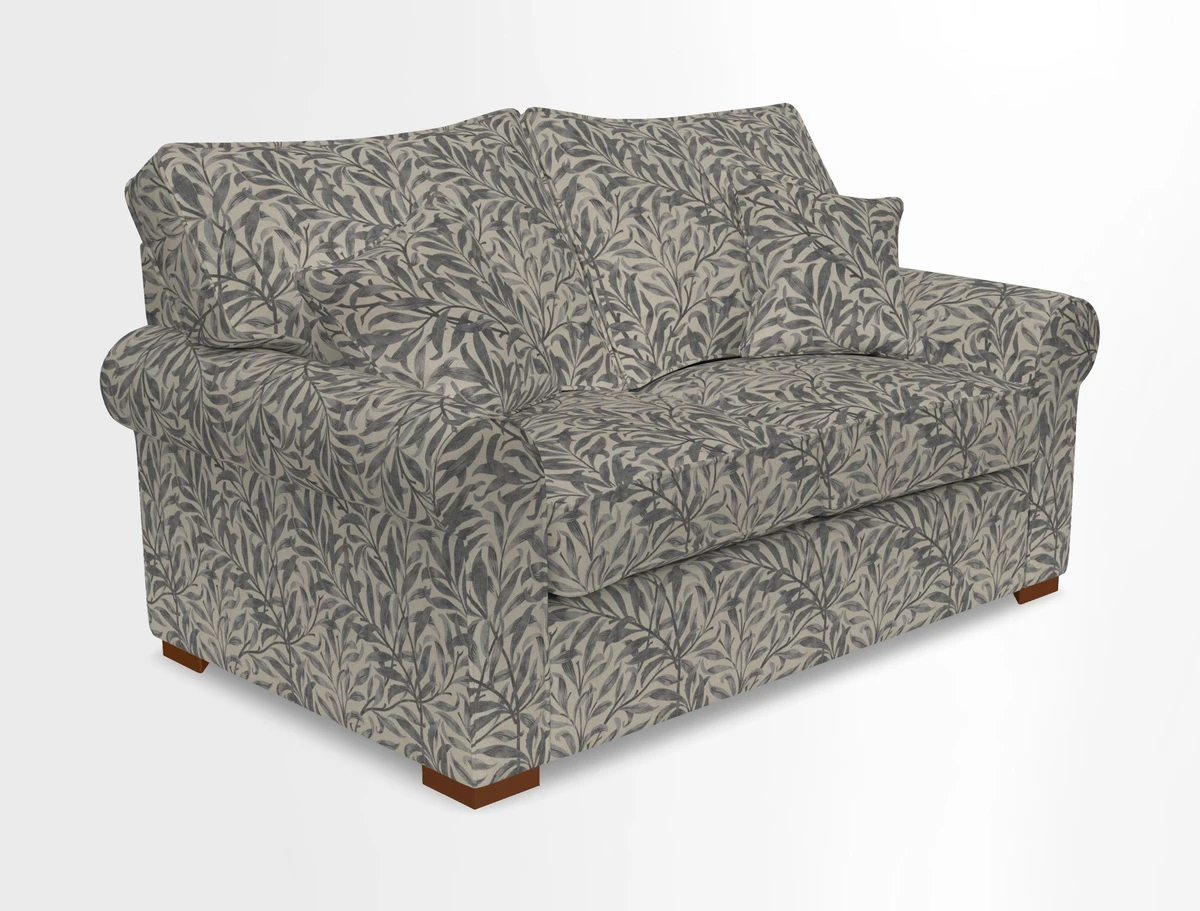 Upperton 3 Seater Loose Cover Sofa in Floral Linen Even So Verde - Fitted cover option available