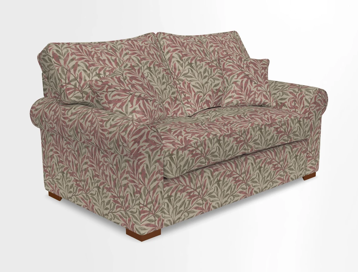 Upperton 3 Seater Loose Cover Sofa in Floral Linen Even So Verde - Fitted cover option available