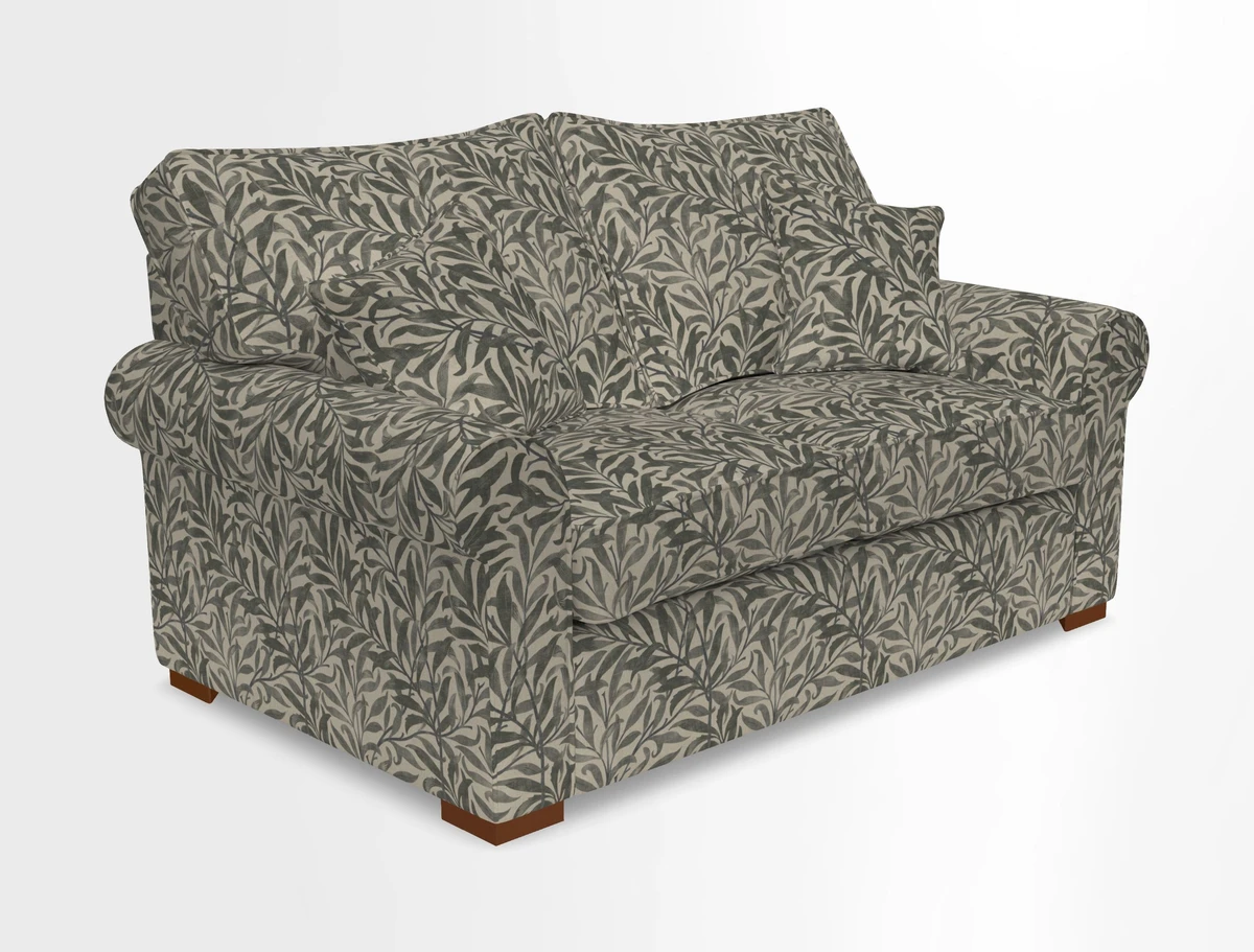 Upperton 3 Seater Loose Cover Sofa in Floral Linen Even So Verde - Fitted cover option available