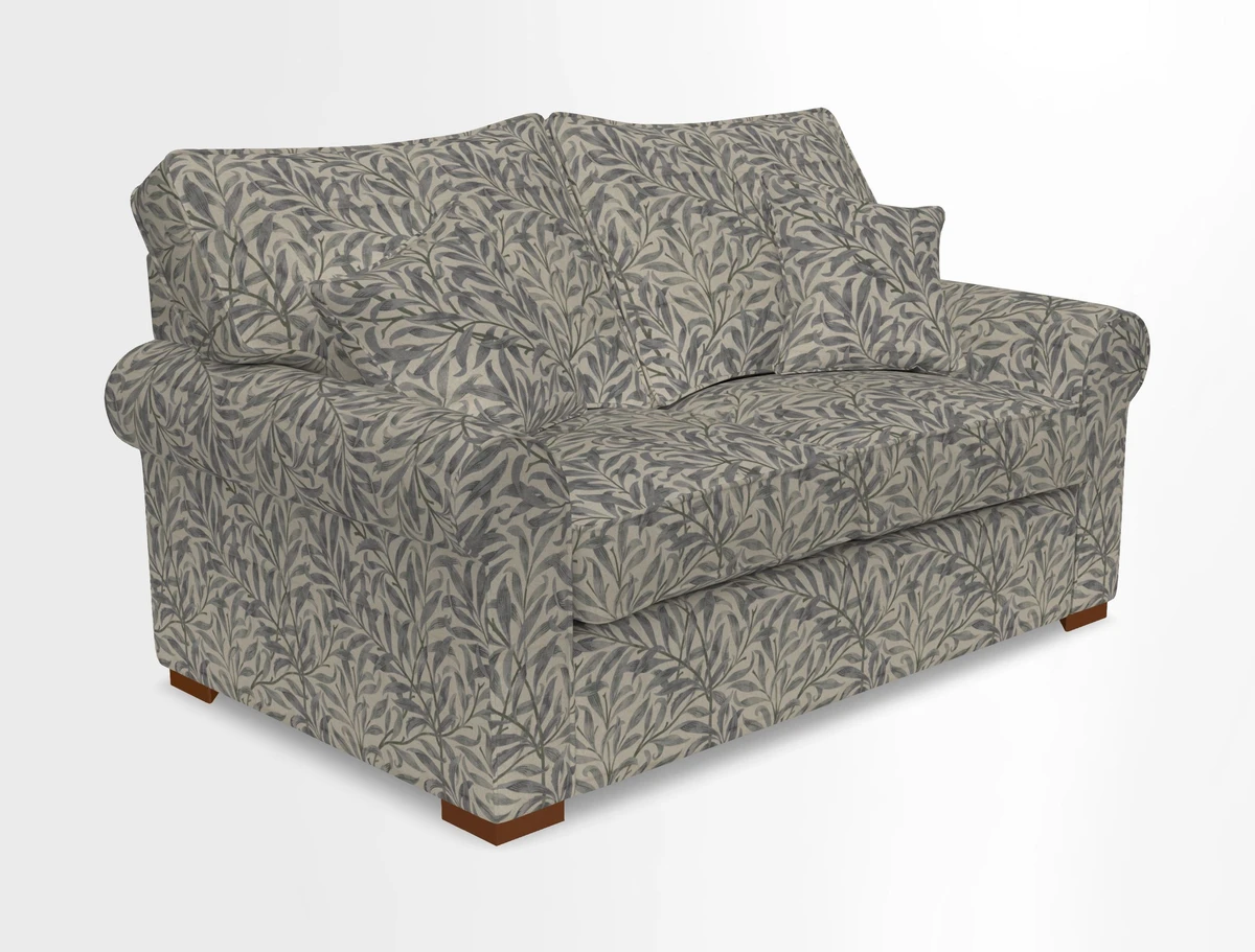Upperton 3 Seater Loose Cover Sofa in Floral Linen Even So Verde - Fitted cover option available