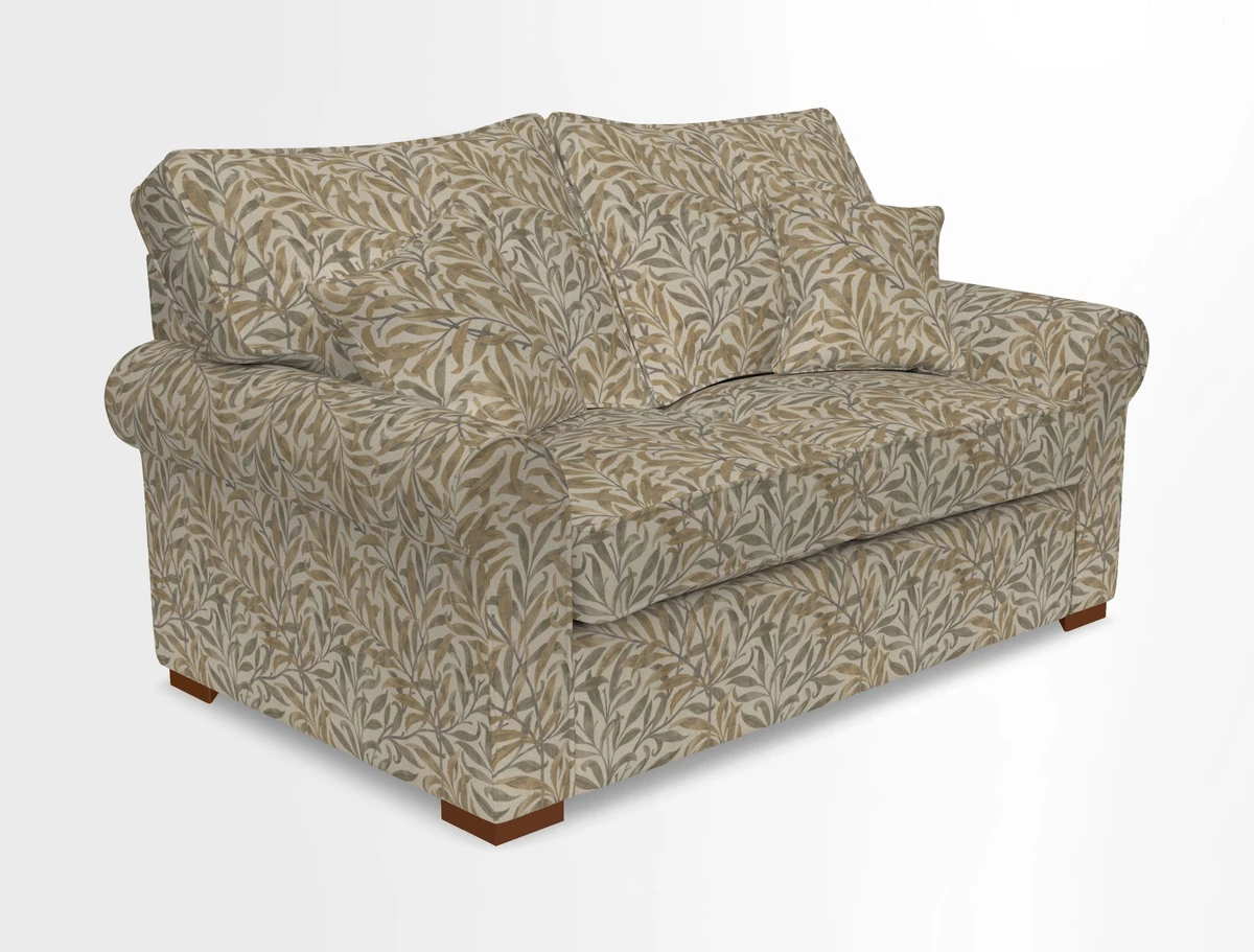 Upperton 3 Seater Loose Cover Sofa in Floral Linen Even So Verde - Fitted cover option available