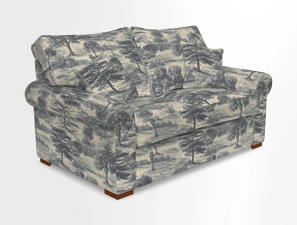 Upperton 3 Seater Loose Cover Sofa in Floral Linen Even So Verde - Fitted cover option available