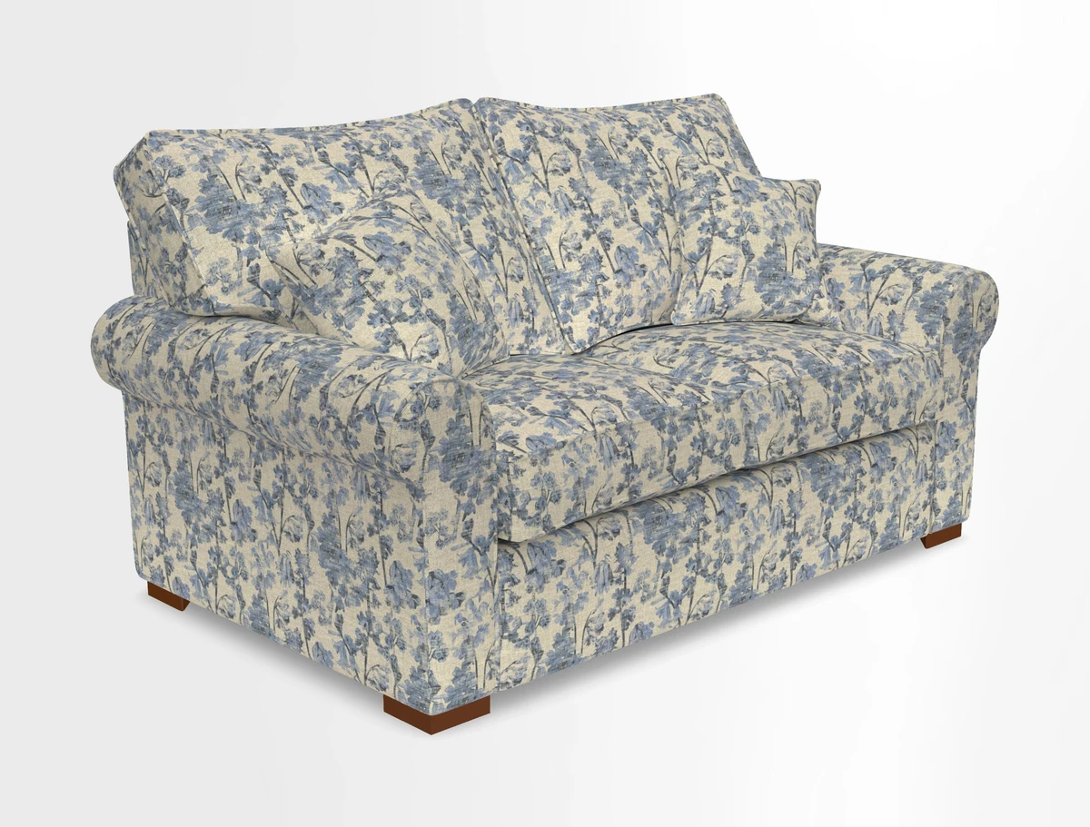 Upperton 3 Seater Loose Cover Sofa in Floral Linen Even So Verde - Fitted cover option available