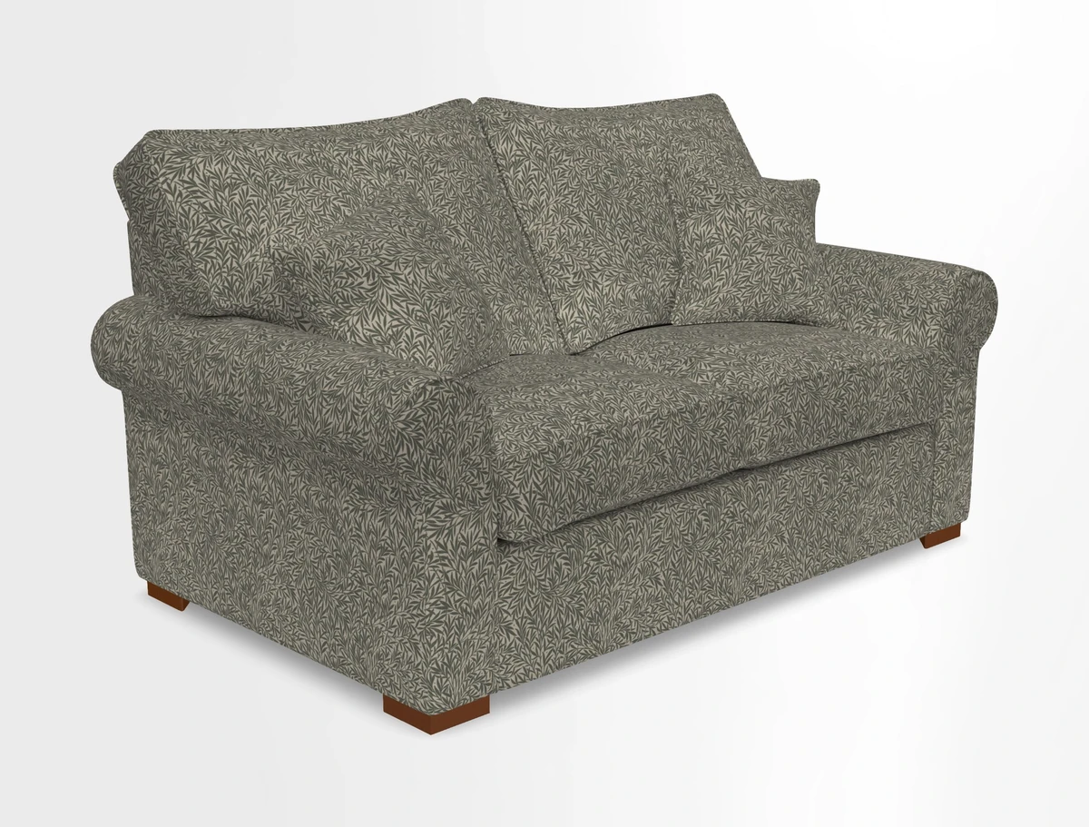 Upperton 3 Seater Loose Cover Sofa in Floral Linen Even So Verde - Fitted cover option available