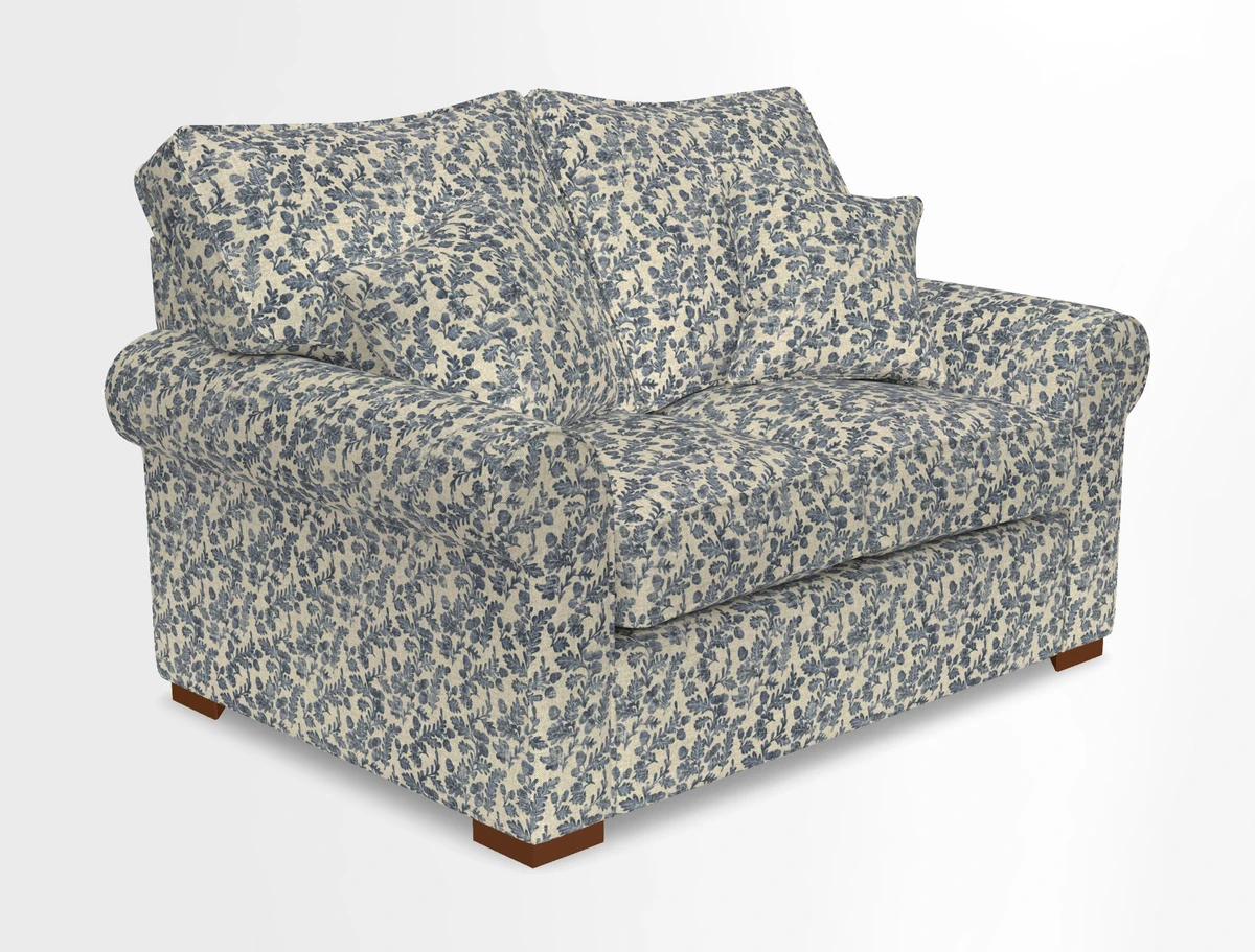 Upperton 3 Seater Loose Cover Sofa in Floral Linen Even So Verde - Fitted cover option available