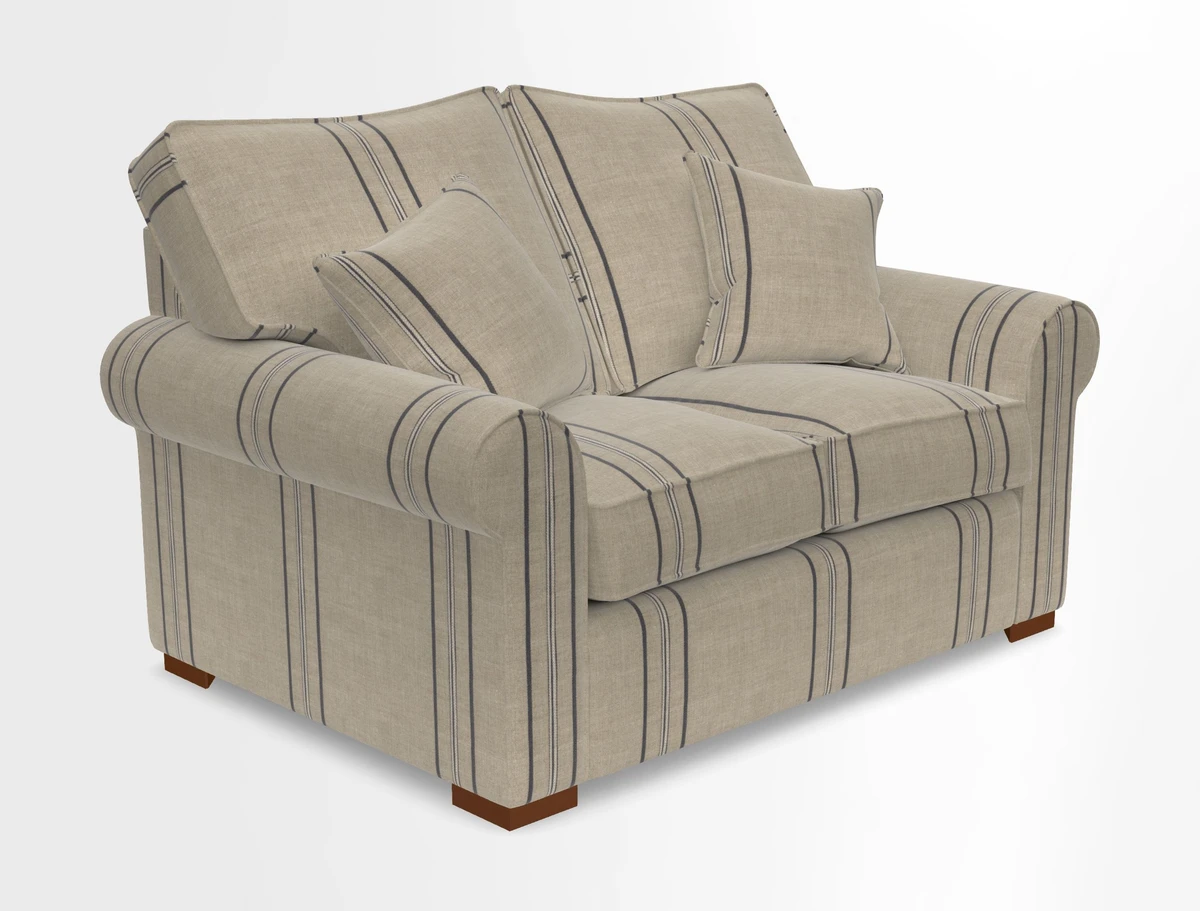 Upperton 3 Seater Loose Cover Sofa in Floral Linen Even So Verde - Fitted cover option available