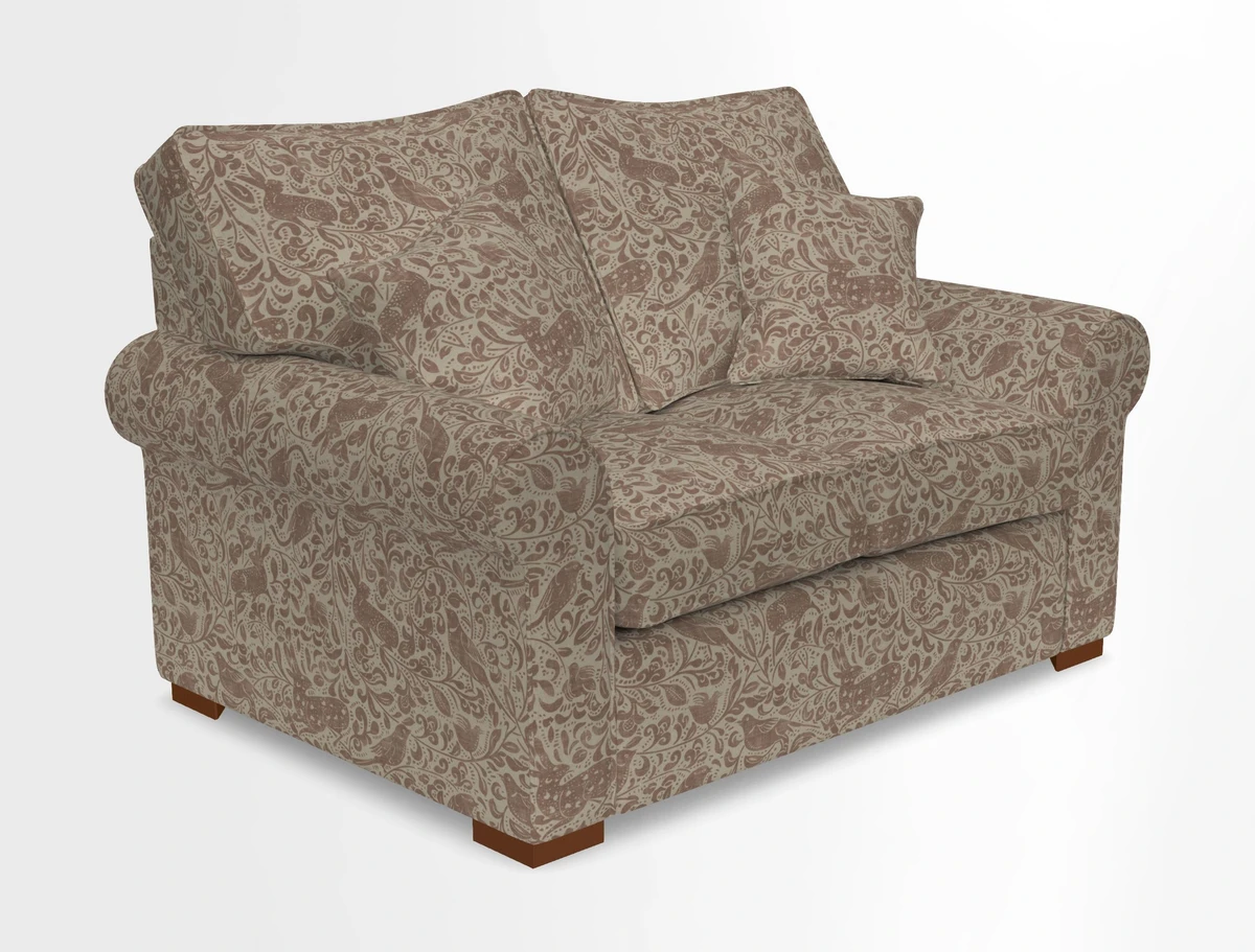 Upperton 3 Seater Loose Cover Sofa in Floral Linen Even So Verde - Fitted cover option available