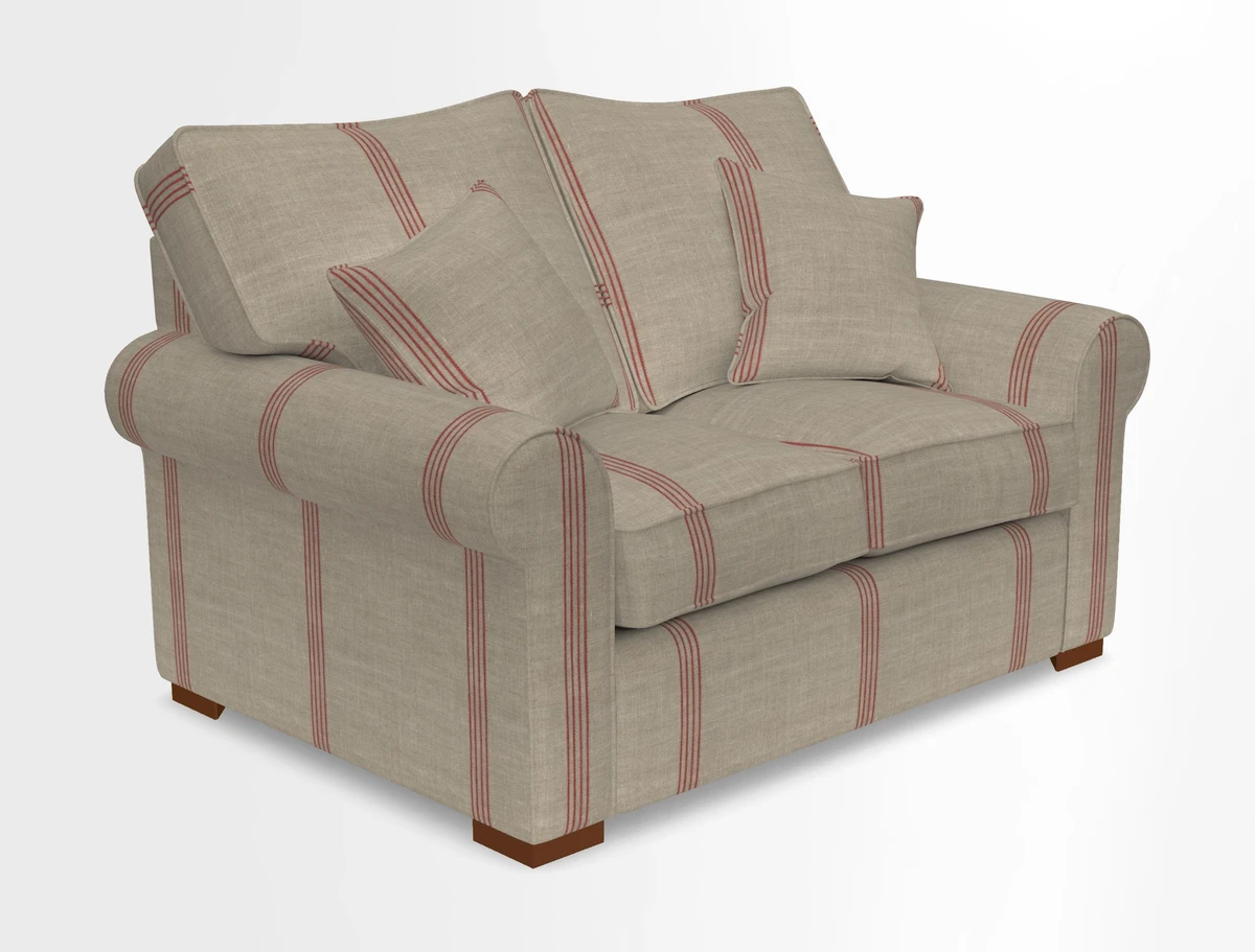 Upperton 3 Seater Loose Cover Sofa in Floral Linen Even So Verde - Fitted cover option available