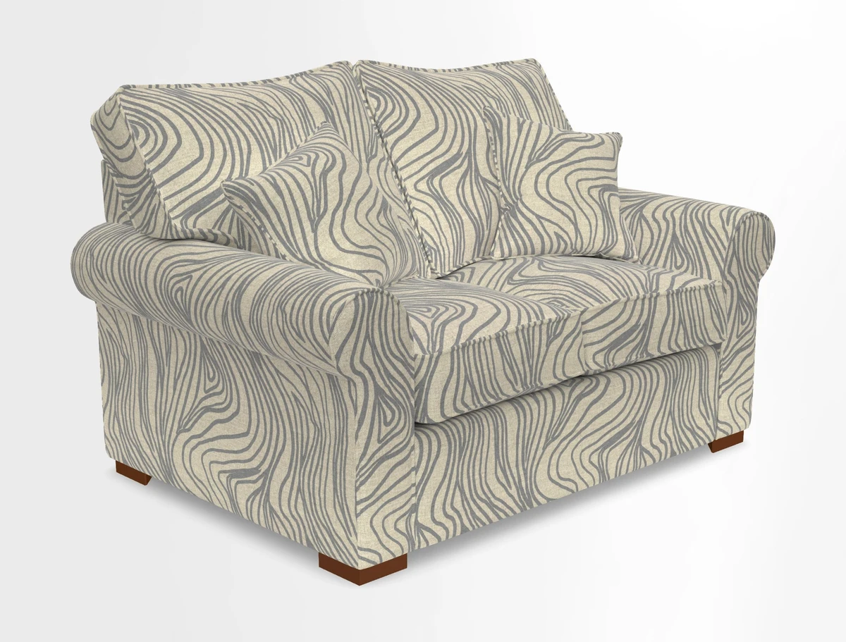 Upperton 3 Seater Loose Cover Sofa in Floral Linen Even So Verde - Fitted cover option available