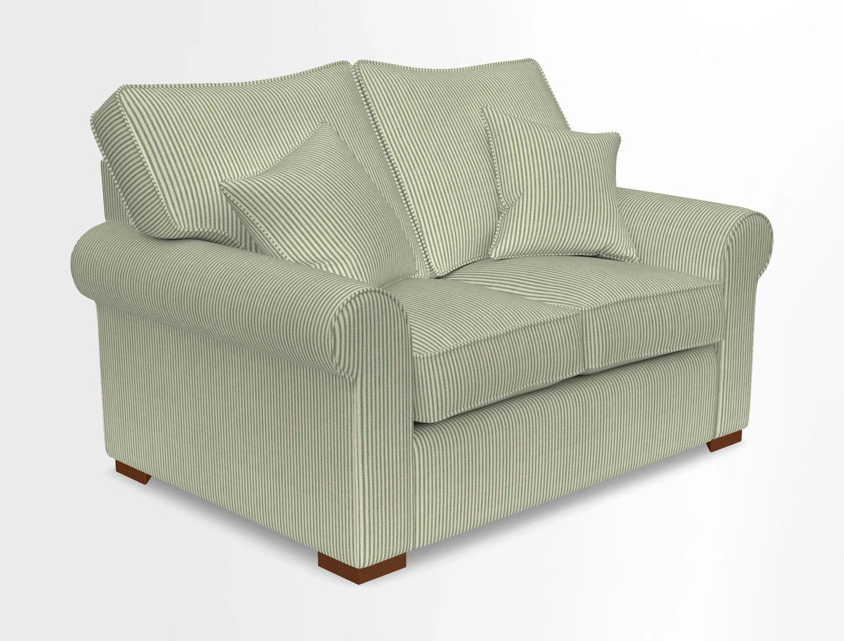 Upperton 3 Seater Loose Cover Sofa in Floral Linen Even So Verde - Fitted cover option available