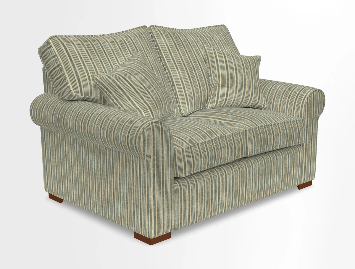 Upperton 3 Seater Loose Cover Sofa in Floral Linen Even So Verde - Fitted cover option available