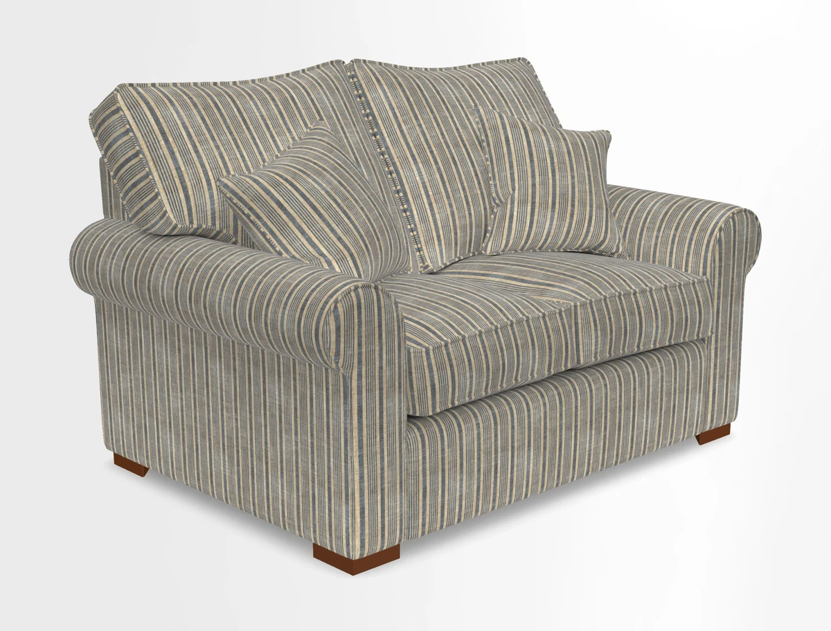 Upperton 3 Seater Loose Cover Sofa in Floral Linen Even So Verde - Fitted cover option available