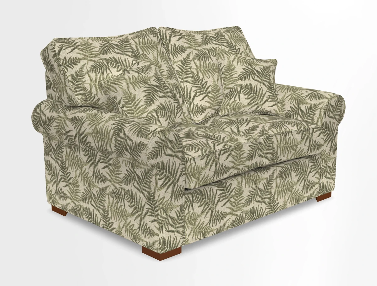 Upperton 3 Seater Loose Cover Sofa in Floral Linen Even So Verde - Fitted cover option available