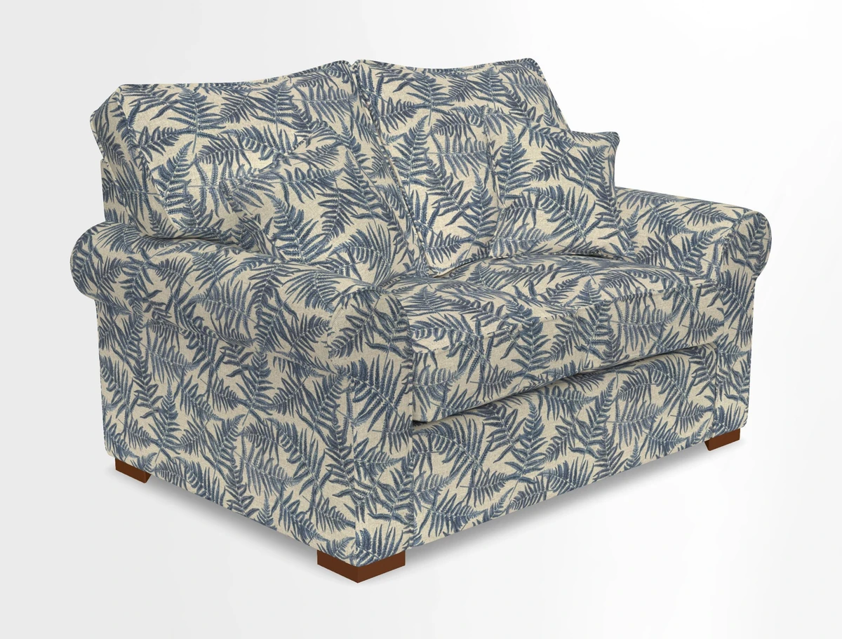 Upperton 3 Seater Loose Cover Sofa in Floral Linen Even So Verde - Fitted cover option available