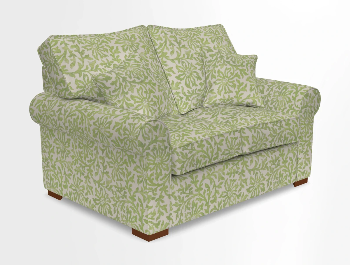 Upperton 3 Seater Loose Cover Sofa in Floral Linen Even So Verde - Fitted cover option available