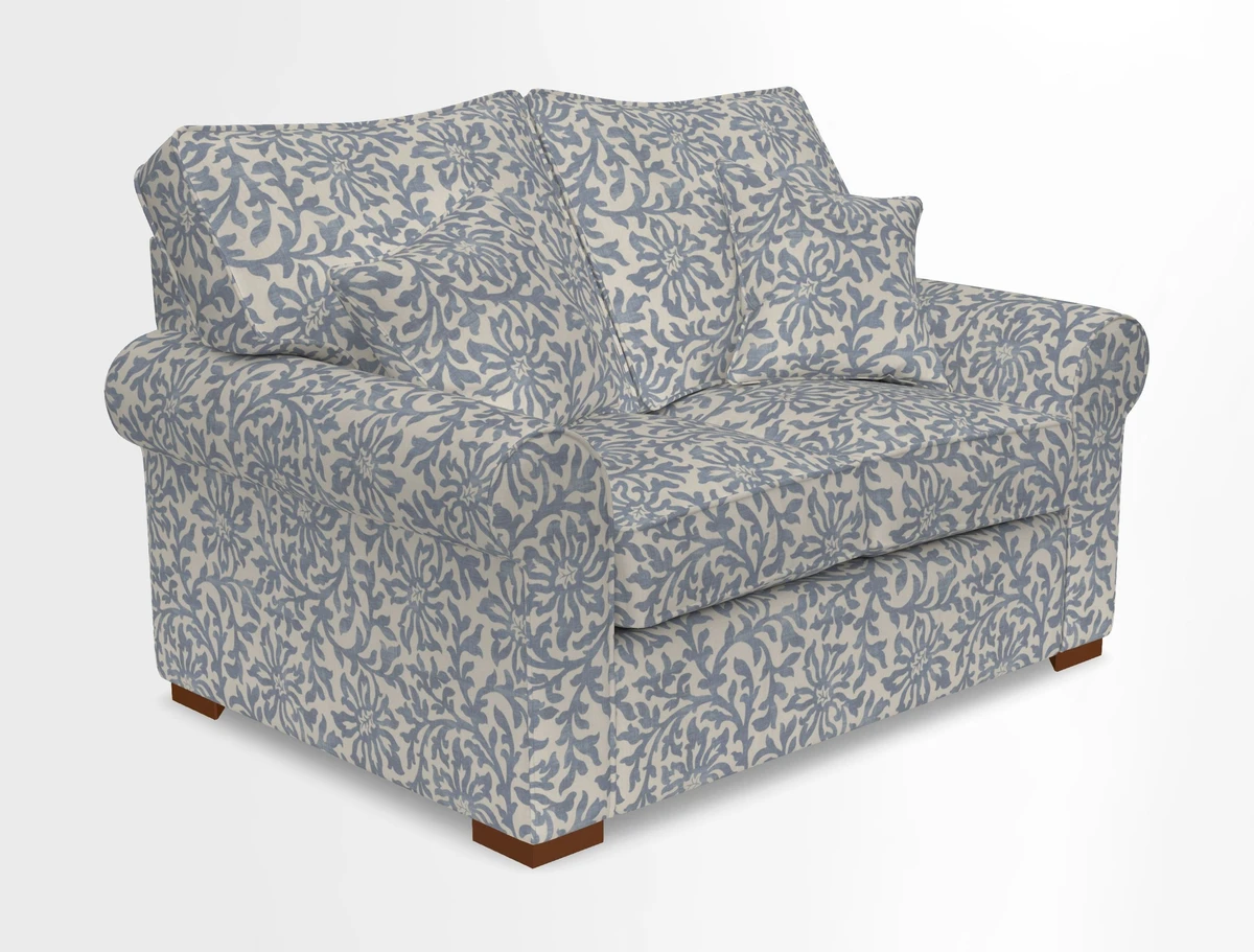 Upperton 3 Seater Loose Cover Sofa in Floral Linen Even So Verde - Fitted cover option available
