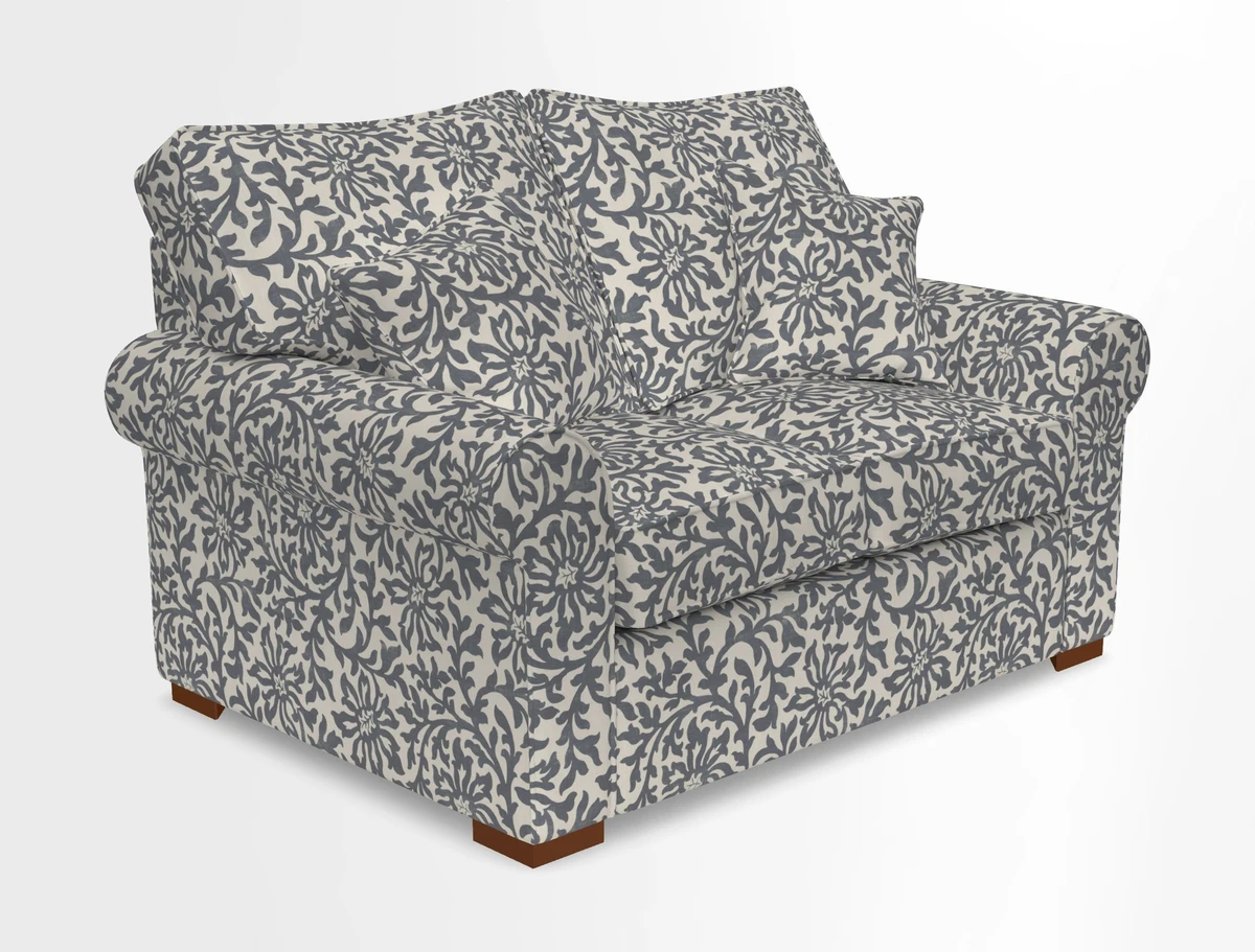 Upperton 3 Seater Loose Cover Sofa in Floral Linen Even So Verde - Fitted cover option available