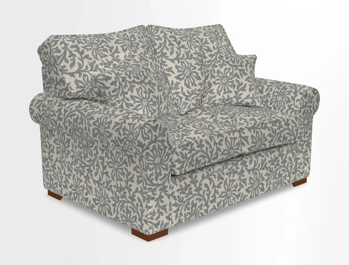 Upperton 3 Seater Loose Cover Sofa in Floral Linen Even So Verde - Fitted cover option available