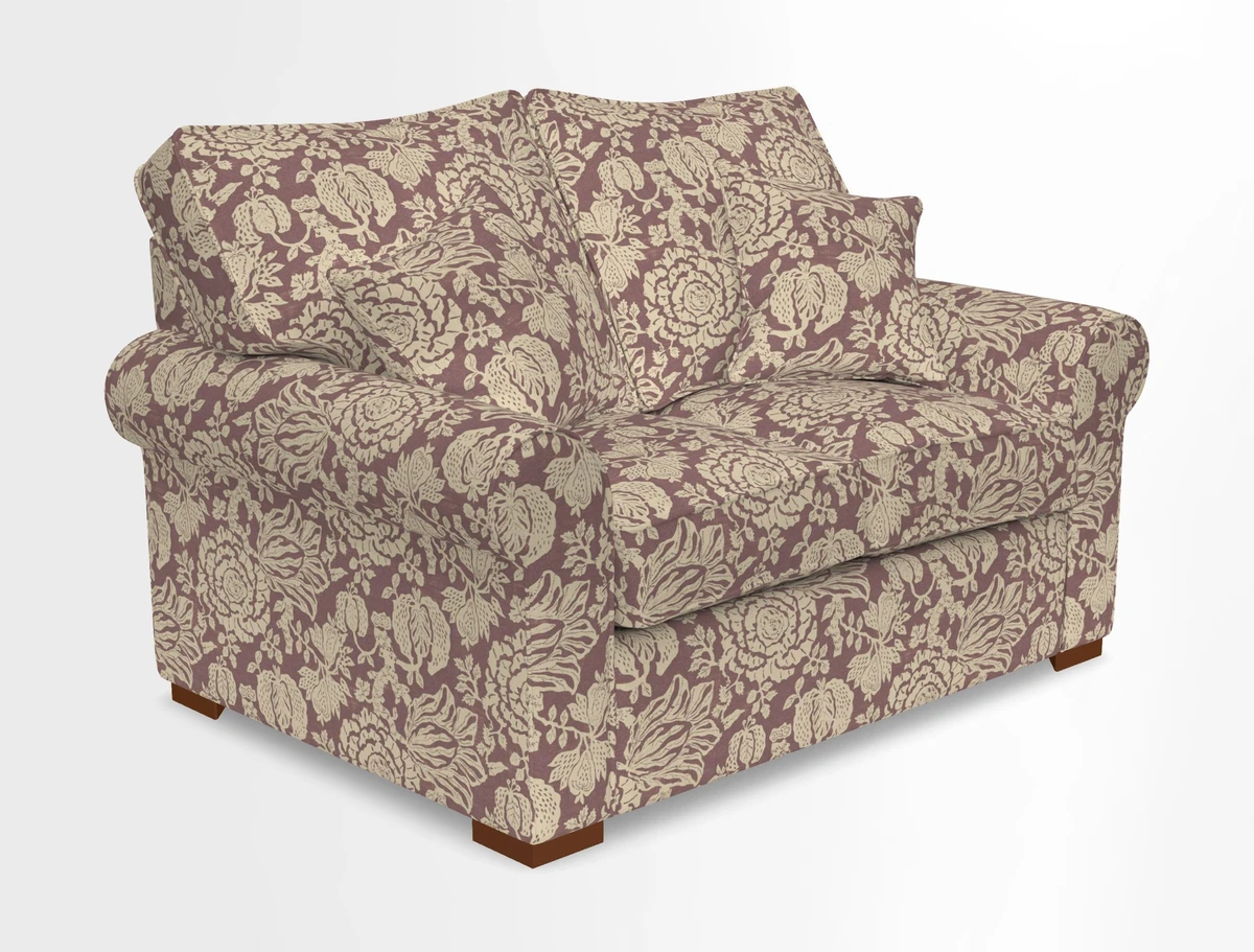 Upperton 3 Seater Loose Cover Sofa in Floral Linen Even So Verde - Fitted cover option available