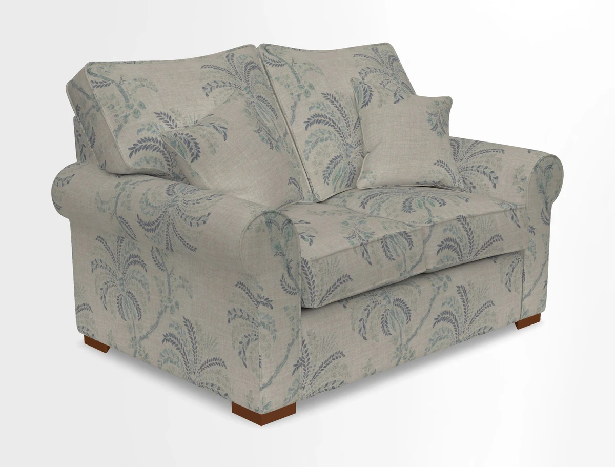 Upperton 3 Seater Loose Cover Sofa in Floral Linen Even So Verde - Fitted cover option available