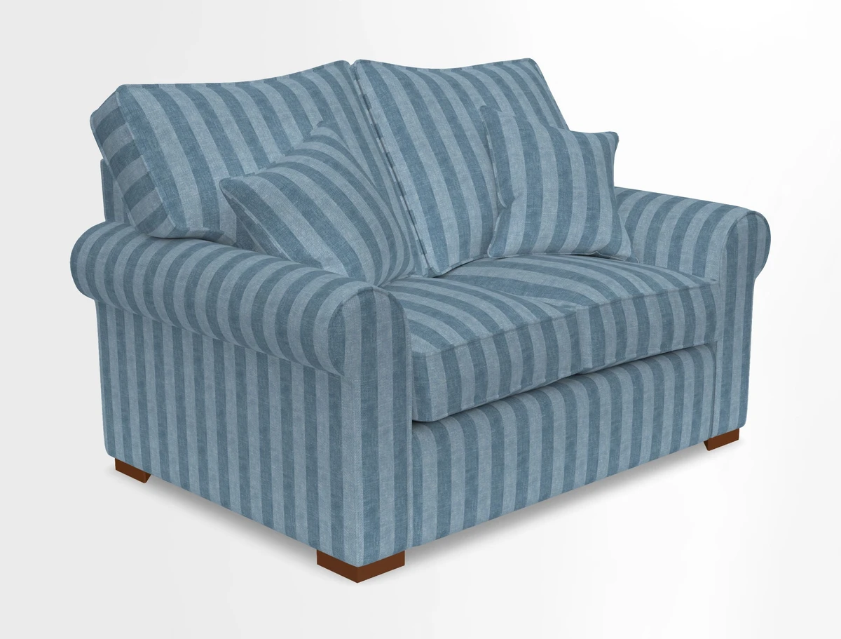 Upperton 3 Seater Loose Cover Sofa in Floral Linen Even So Verde - Fitted cover option available