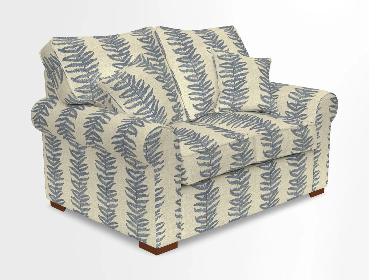 Upperton 3 Seater Loose Cover Sofa in Floral Linen Even So Verde - Fitted cover option available