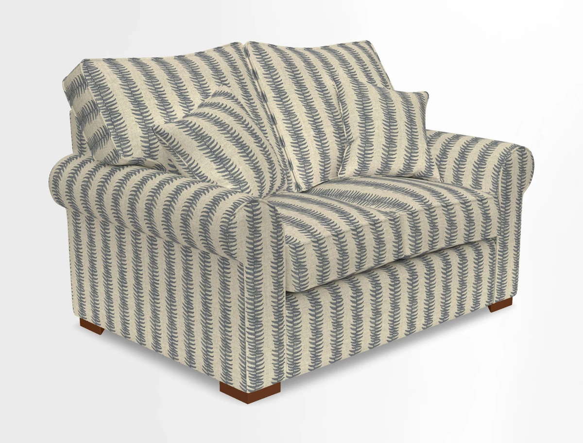 Upperton 3 Seater Loose Cover Sofa in Floral Linen Even So Verde - Fitted cover option available