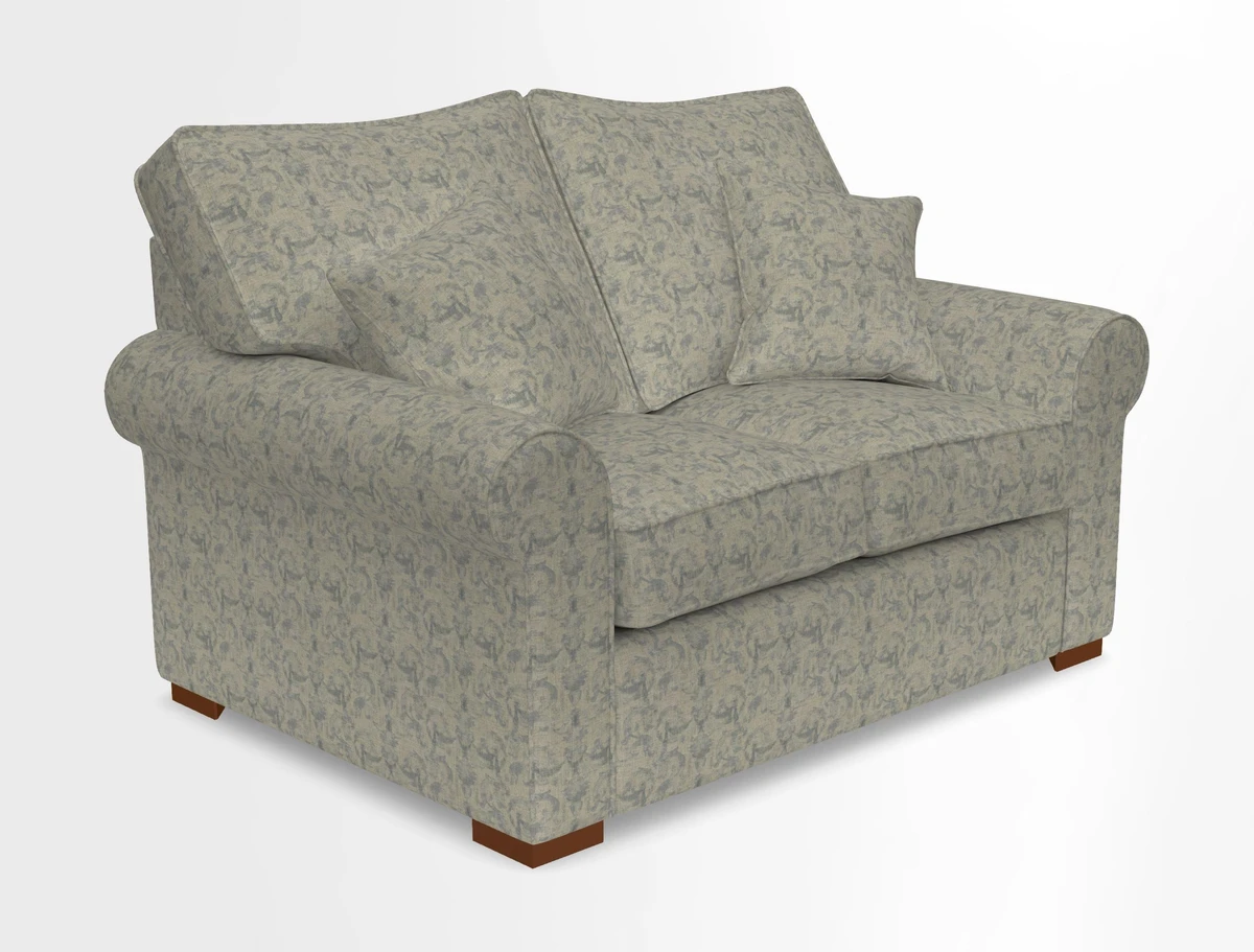 Upperton 3 Seater Loose Cover Sofa in Floral Linen Even So Verde - Fitted cover option available