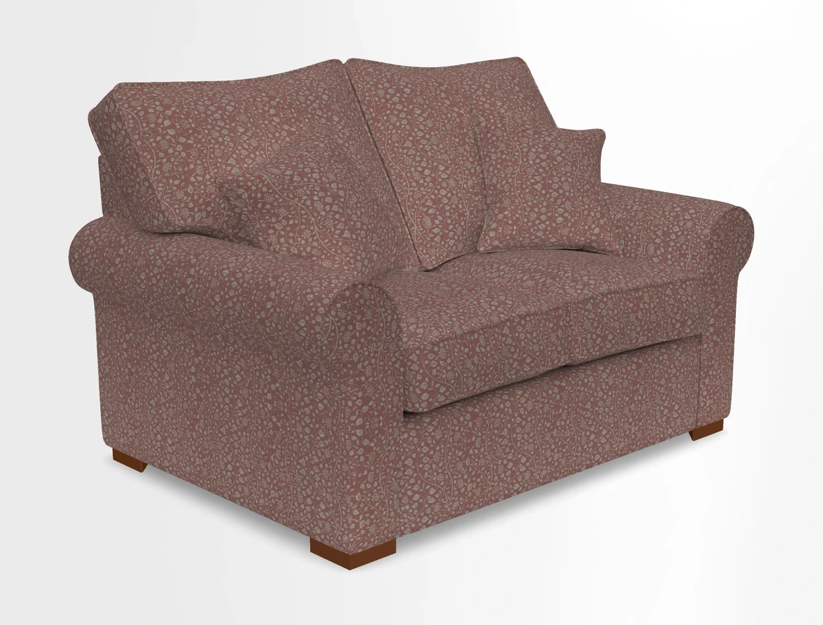 Upperton 3 Seater Loose Cover Sofa in Floral Linen Even So Verde - Fitted cover option available