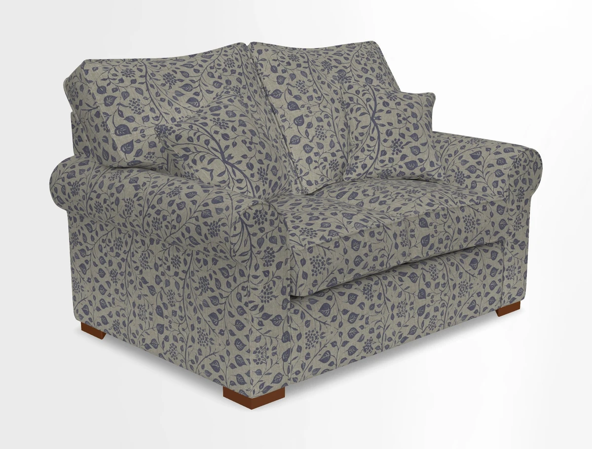 Upperton 3 Seater Loose Cover Sofa in Floral Linen Even So Verde - Fitted cover option available