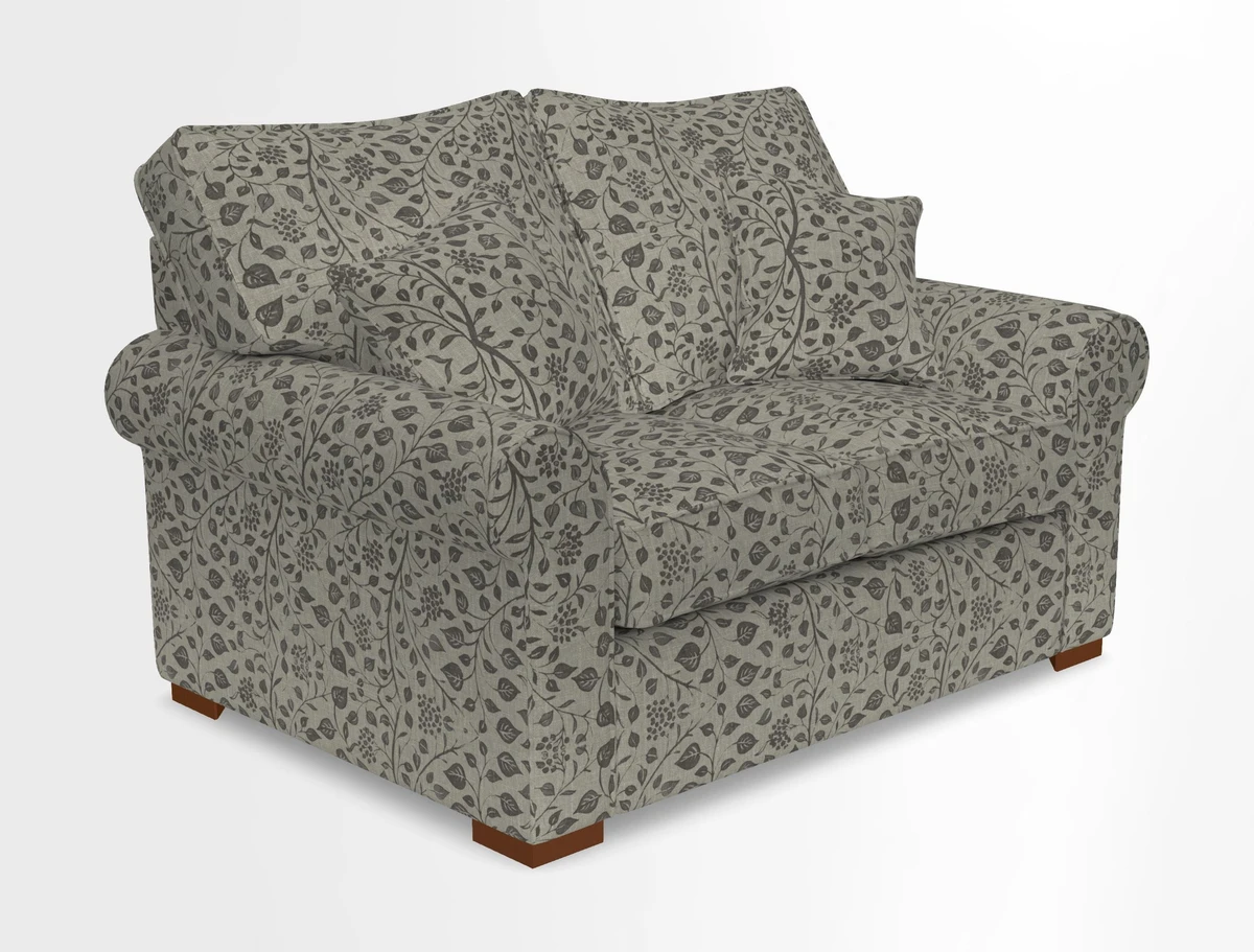 Upperton 3 Seater Loose Cover Sofa in Floral Linen Even So Verde - Fitted cover option available
