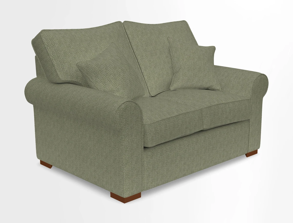 Upperton 3 Seater Loose Cover Sofa in Floral Linen Even So Verde - Fitted cover option available