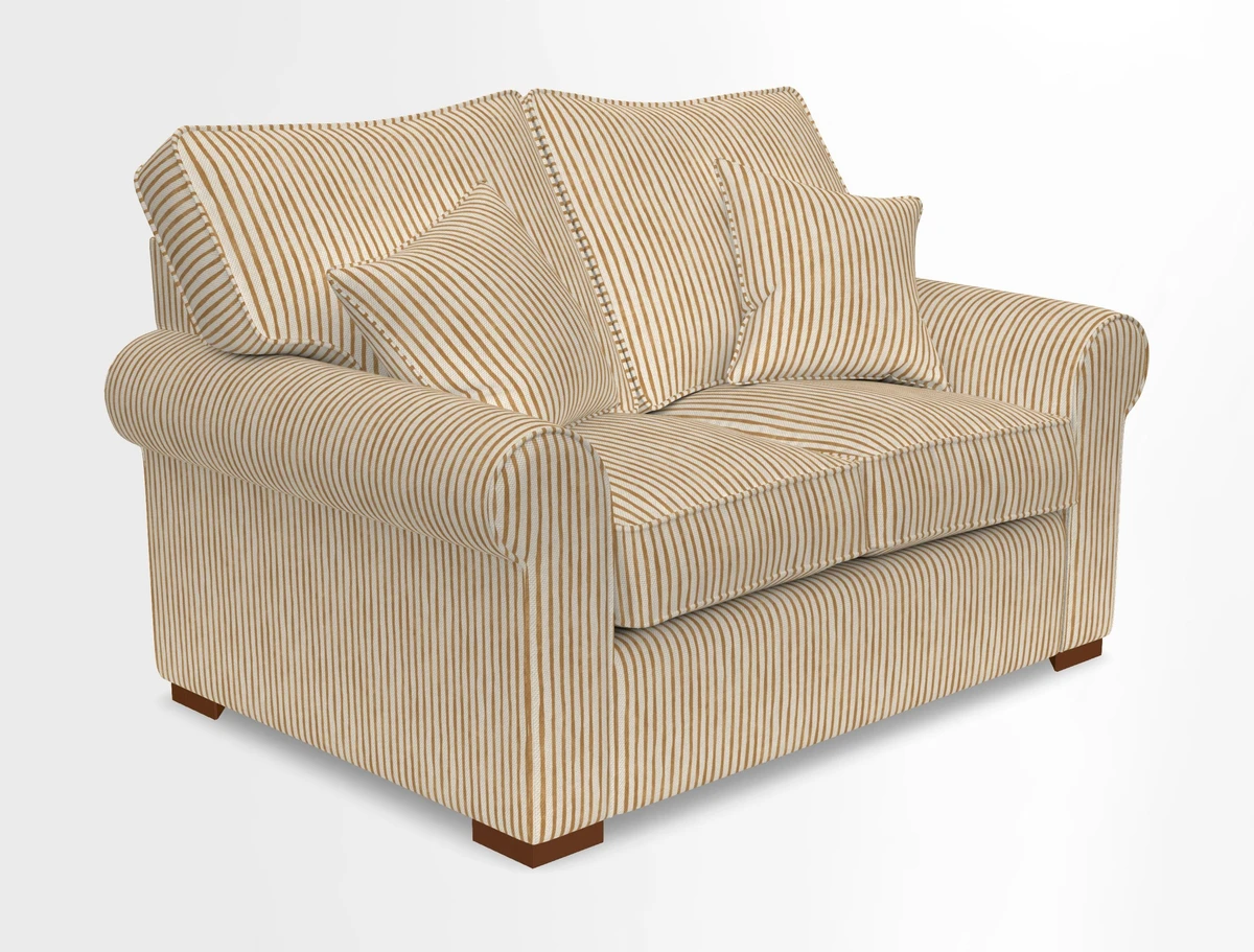 Upperton 3 Seater Loose Cover Sofa in Floral Linen Even So Verde - Fitted cover option available