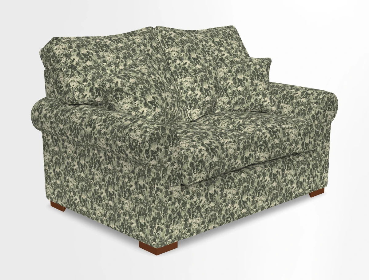 Upperton 3 Seater Loose Cover Sofa in Floral Linen Even So Verde - Fitted cover option available