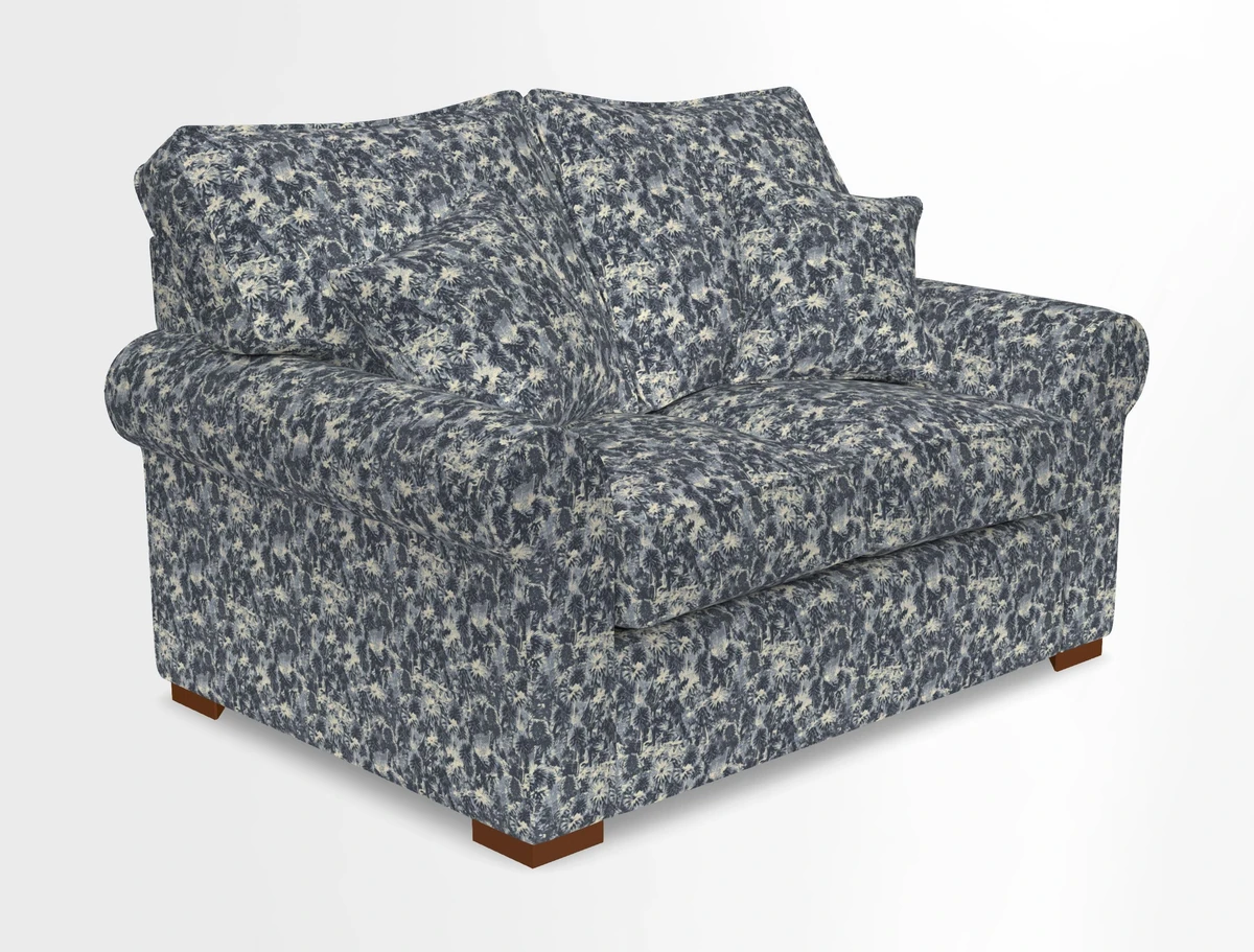 Upperton 3 Seater Loose Cover Sofa in Floral Linen Even So Verde - Fitted cover option available