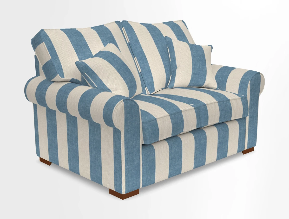 Upperton 3 Seater Loose Cover Sofa in Floral Linen Even So Verde - Fitted cover option available