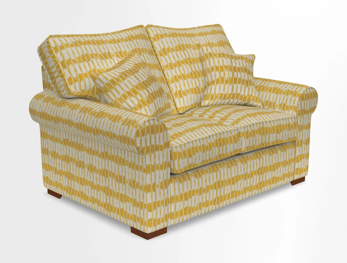 Upperton 3 Seater Loose Cover Sofa in Floral Linen Even So Verde - Fitted cover option available