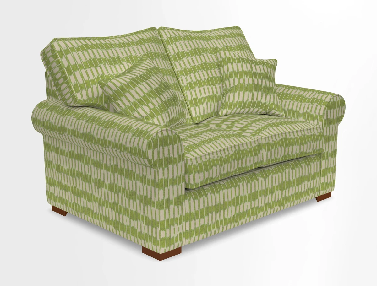 Upperton 3 Seater Loose Cover Sofa in Floral Linen Even So Verde - Fitted cover option available