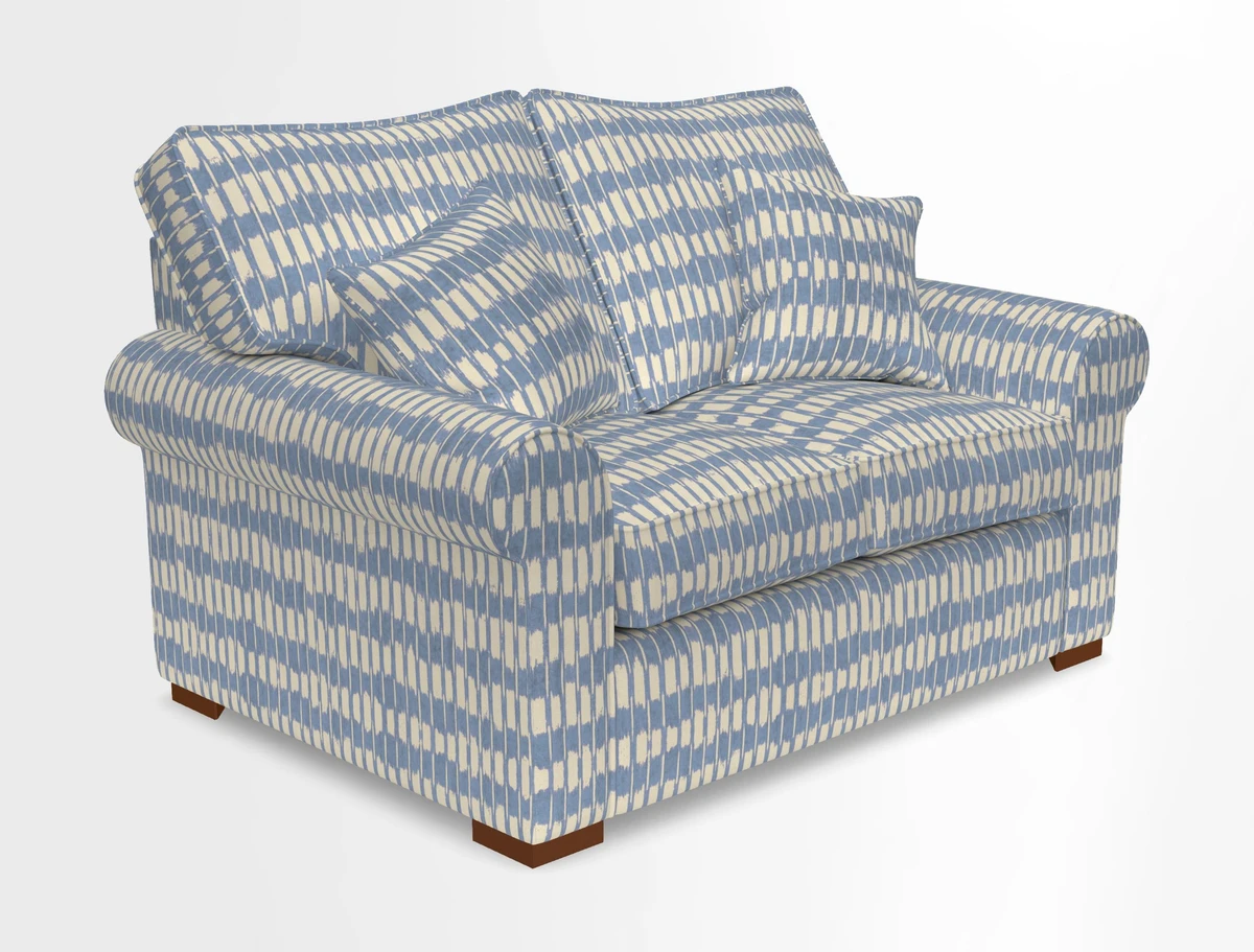 Upperton 3 Seater Loose Cover Sofa in Floral Linen Even So Verde - Fitted cover option available