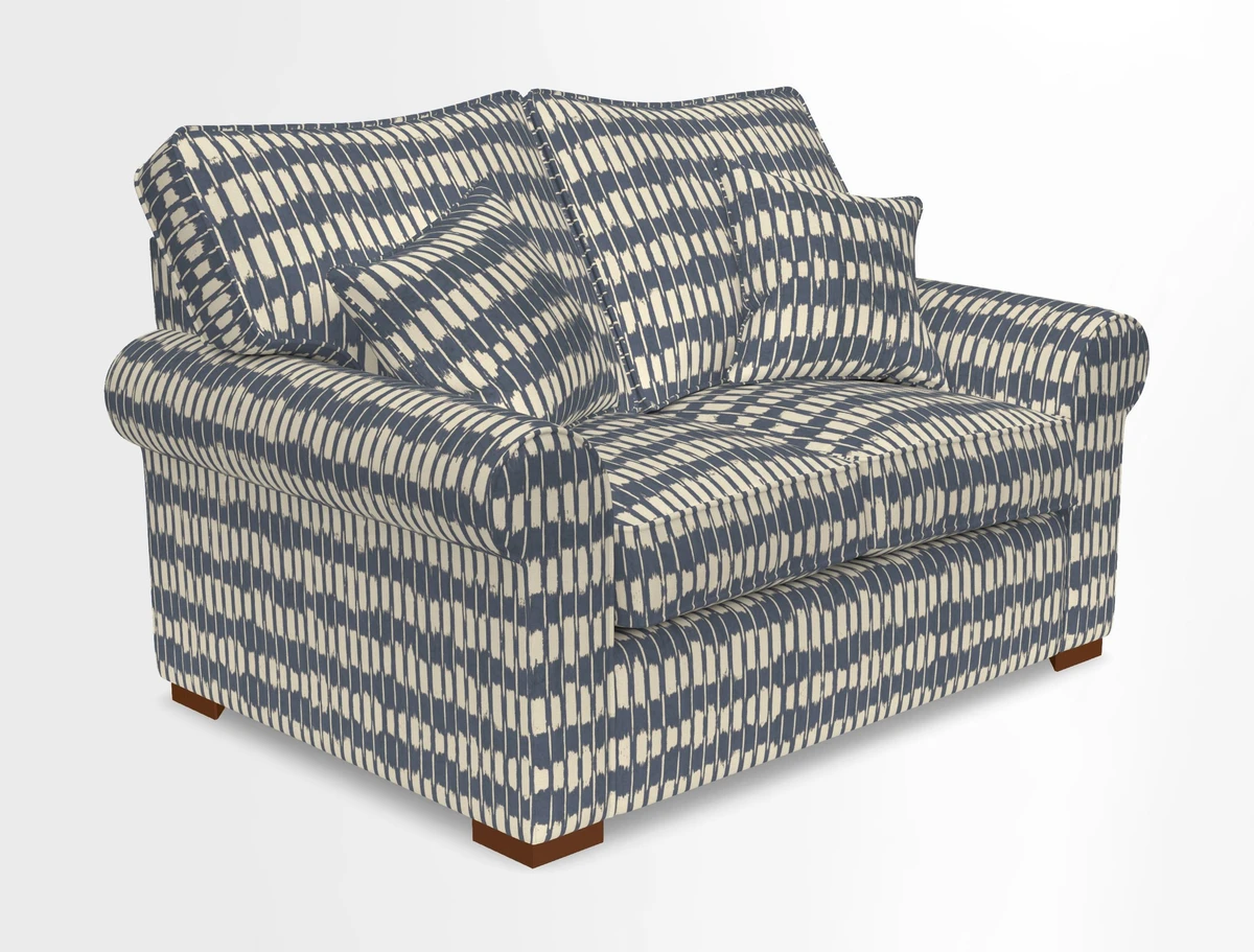 Upperton 3 Seater Loose Cover Sofa in Floral Linen Even So Verde - Fitted cover option available
