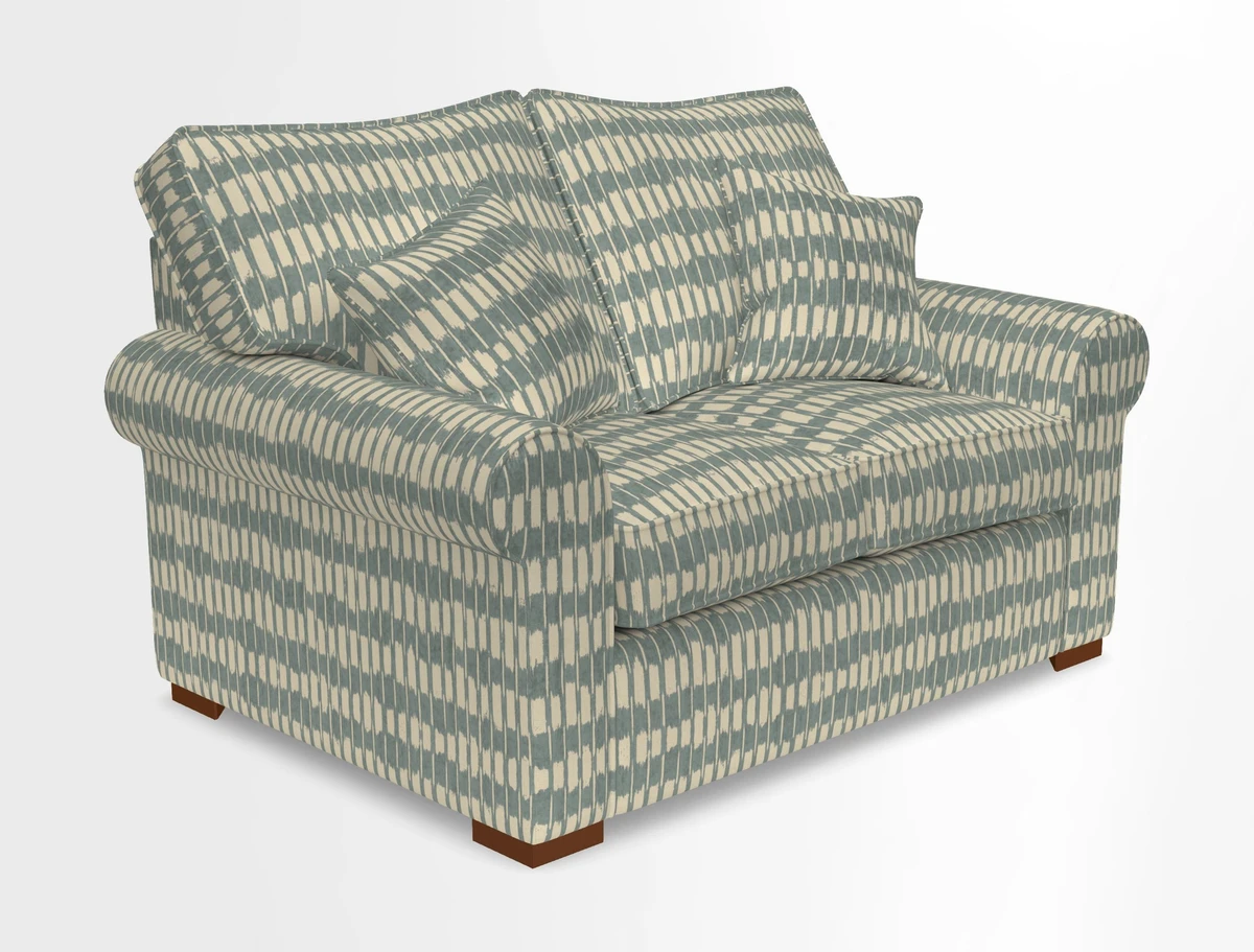 Upperton 3 Seater Loose Cover Sofa in Floral Linen Even So Verde - Fitted cover option available