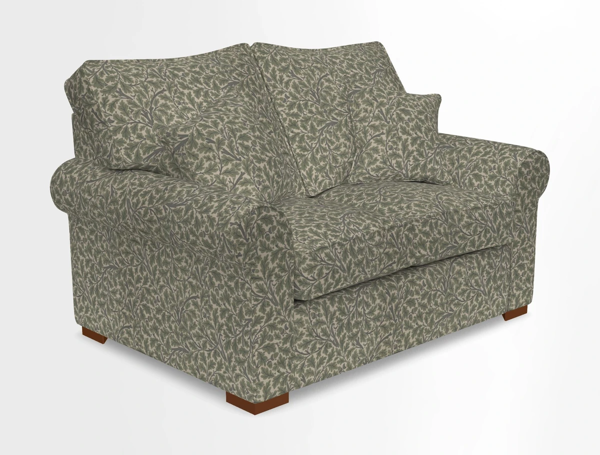 Upperton 3 Seater Loose Cover Sofa in Floral Linen Even So Verde - Fitted cover option available