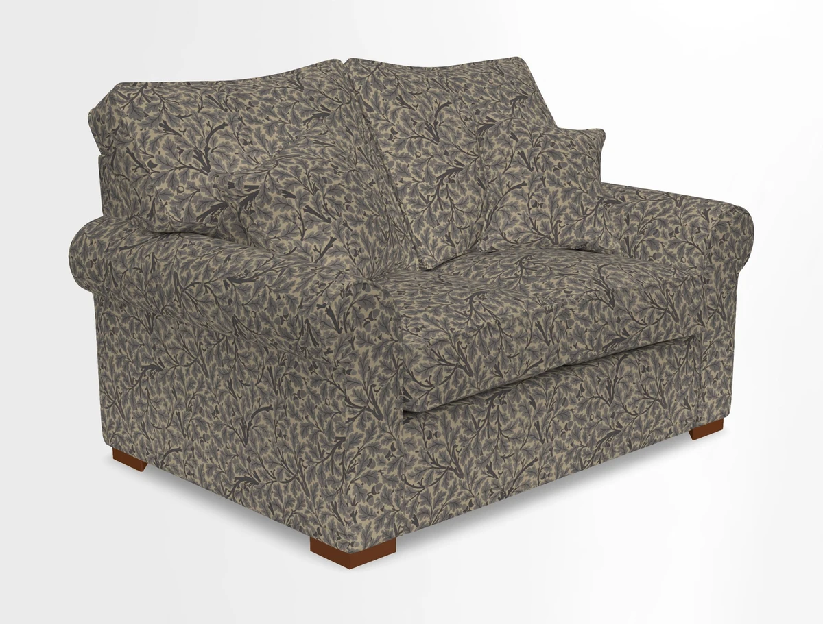 Upperton 3 Seater Loose Cover Sofa in Floral Linen Even So Verde - Fitted cover option available