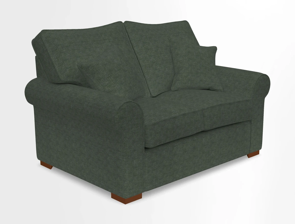 Upperton 3 Seater Loose Cover Sofa in Floral Linen Even So Verde - Fitted cover option available