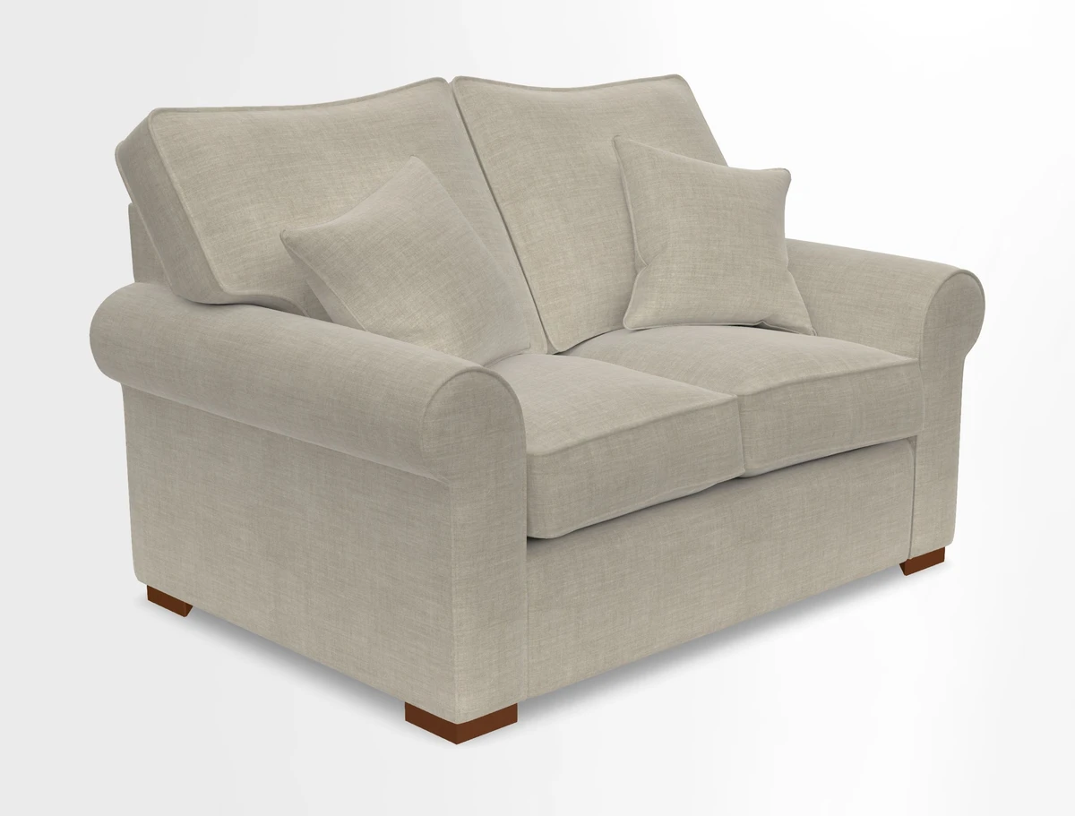 Upperton 3 Seater Loose Cover Sofa in Floral Linen Even So Verde - Fitted cover option available