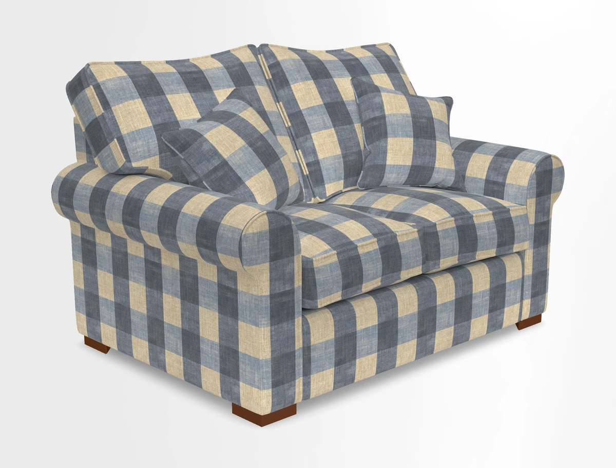 Upperton 3 Seater Loose Cover Sofa in Floral Linen Even So Verde - Fitted cover option available