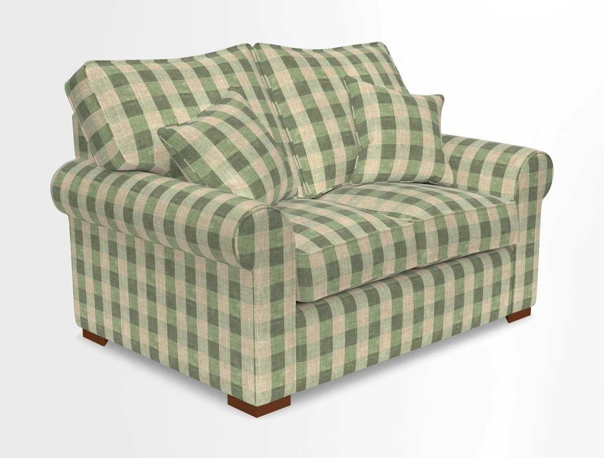 Upperton 3 Seater Loose Cover Sofa in Floral Linen Even So Verde - Fitted cover option available