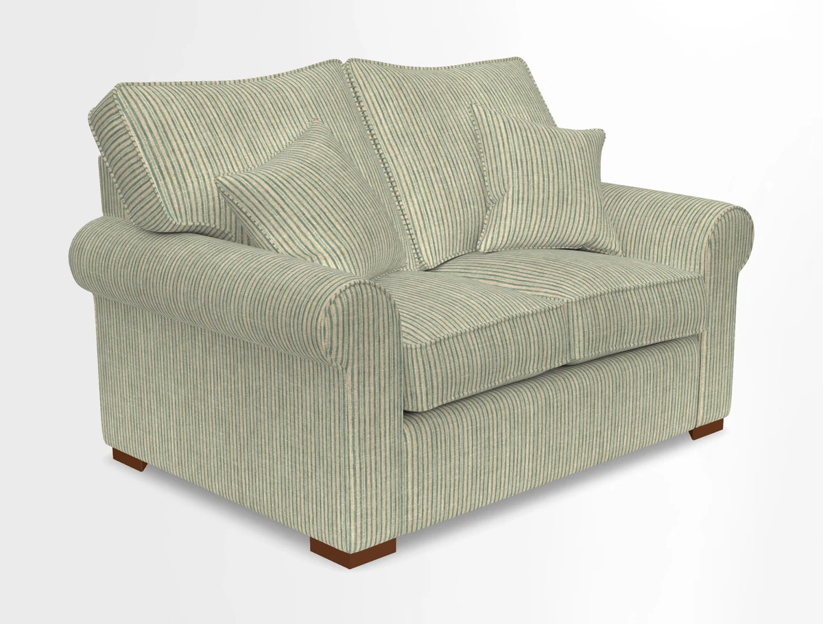 Upperton 3 Seater Loose Cover Sofa in Floral Linen Even So Verde - Fitted cover option available