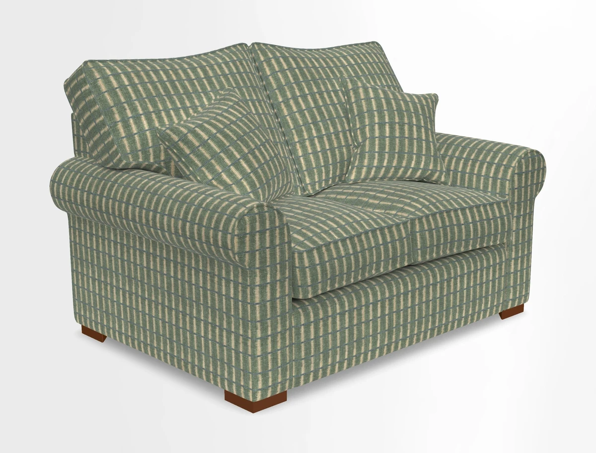 Upperton 3 Seater Loose Cover Sofa in Floral Linen Even So Verde - Fitted cover option available